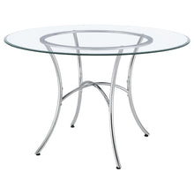Load image into Gallery viewer, Coaster Kline 48-inch Round Glass Top Dining Table Chrome