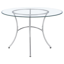 Load image into Gallery viewer, Coaster Kline 48-inch Round Glass Top Dining Table Chrome