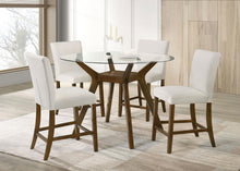 Load image into Gallery viewer, Coaster Paxton 5-piece Round Glass Top Counter Height Dining Set Beige