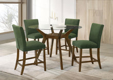 Load image into Gallery viewer, Coaster Paxton 5-piece Round Glass Top Counter Height Dining Set Green