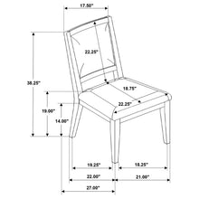 Load image into Gallery viewer, Coaster Trofello Upholstered-Back Dining Side Chair White Washed (Set of 2)