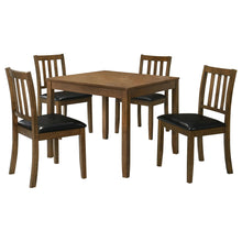 Load image into Gallery viewer, Coaster Parkwood 5-piece Square Dining Table Set Honey Brown