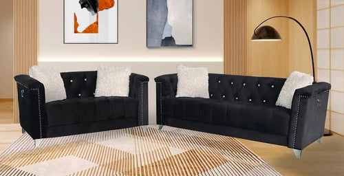 1764 black sofa set (2 PC)