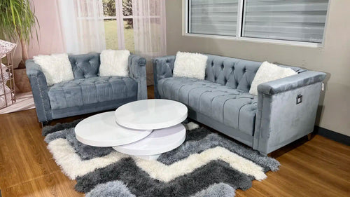 1764 Grey Sofa Set (2 PC)