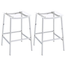 Load image into Gallery viewer, Coaster Jovani Acrylic Backless Bar Stool Chrome (Set of 2)
