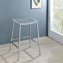 Load image into Gallery viewer, Coaster Jovani Acrylic Backless Bar Stool Chrome (Set of 2)