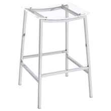Load image into Gallery viewer, Coaster Jovani Acrylic Backless Bar Stool Chrome (Set of 2)