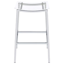 Load image into Gallery viewer, Coaster Jovani Acrylic Backless Bar Stool Chrome (Set of 2)