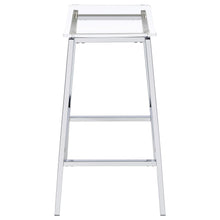 Load image into Gallery viewer, Coaster Jovani Acrylic Backless Bar Stool Chrome (Set of 2)