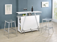 Load image into Gallery viewer, Coaster Jovani Acrylic Backless Bar Stool Chrome (Set of 2)