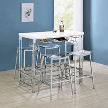 Load image into Gallery viewer, Coaster Jovani Acrylic Backless Bar Stool Chrome (Set of 2)