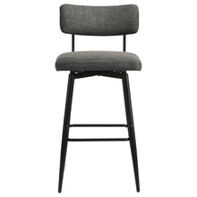Load image into Gallery viewer, Coaster Levine Fabric Upholstered Swivel Bar Chair Grey (Set of 2)