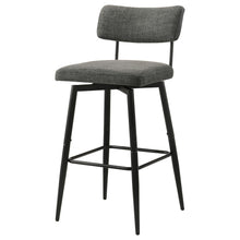Load image into Gallery viewer, Coaster Levine Fabric Upholstered Swivel Bar Chair Grey (Set of 2)