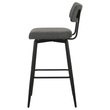 Load image into Gallery viewer, Coaster Levine Fabric Upholstered Swivel Bar Chair Grey (Set of 2)