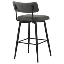 Load image into Gallery viewer, Coaster Levine Fabric Upholstered Swivel Bar Chair Grey (Set of 2)