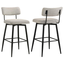 Load image into Gallery viewer, Coaster Levine Fabric Upholstered Swivel Bar Chair Shell (Set of 2)