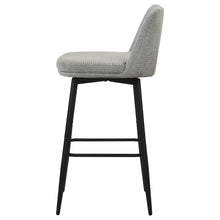 Load image into Gallery viewer, Coaster Mellor Fabric Upholstered Swivel Bar Chair Grey (Set of 2)