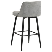 Load image into Gallery viewer, Coaster Mellor Fabric Upholstered Swivel Bar Chair Grey (Set of 2)