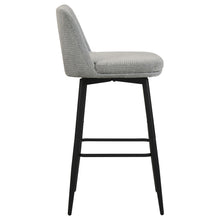 Load image into Gallery viewer, Coaster Mellor Fabric Upholstered Swivel Bar Chair Grey (Set of 2)