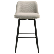 Load image into Gallery viewer, Coaster Mellor Fabric Upholstered Swivel Bar Chair Slate Brown (Set of 2)