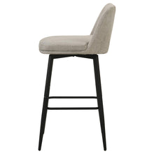 Load image into Gallery viewer, Coaster Mellor Fabric Upholstered Swivel Bar Chair Slate Brown (Set of 2)