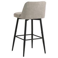 Load image into Gallery viewer, Coaster Mellor Fabric Upholstered Swivel Bar Chair Slate Brown (Set of 2)