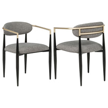 Load image into Gallery viewer, Coaster Bradbury Fabric Upholstered Dining Arm Chair Grey (Set of 2)