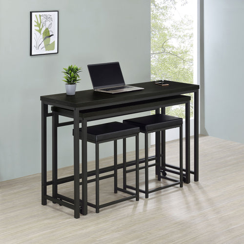 COASTER 4 PC COUNTER HEIGHT SET (CHARCOAL)