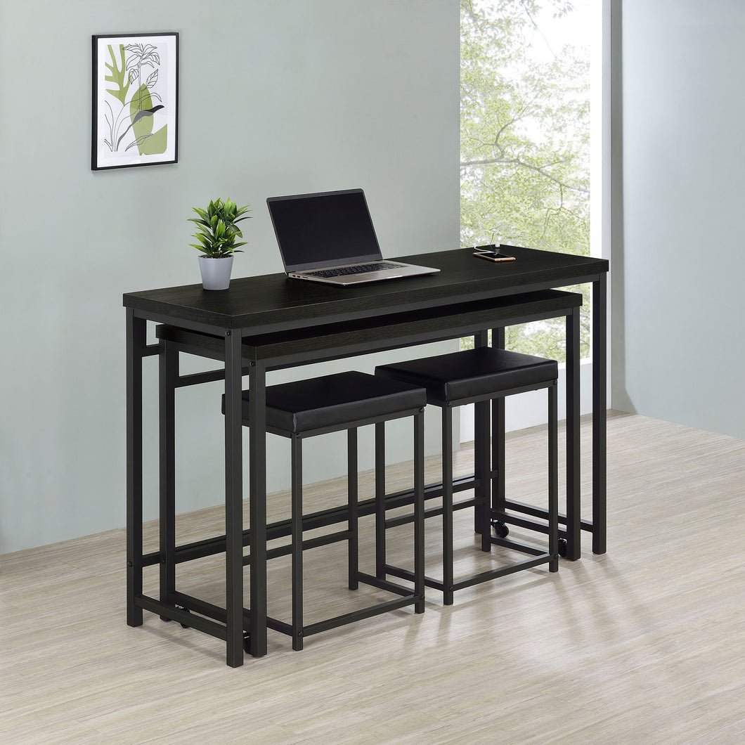 COASTER 4 PC COUNTER HEIGHT SET (CHARCOAL)