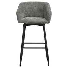 Load image into Gallery viewer, Coaster Rainer Fabric Upholstered Swivel Bar Chair Charcoal (Set of 2)