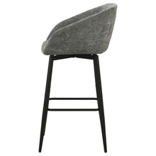 Load image into Gallery viewer, Coaster Rainer Fabric Upholstered Swivel Bar Chair Charcoal (Set of 2)