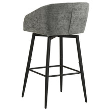 Load image into Gallery viewer, Coaster Rainer Fabric Upholstered Swivel Bar Chair Charcoal (Set of 2)