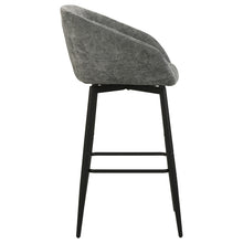Load image into Gallery viewer, Coaster Rainer Fabric Upholstered Swivel Bar Chair Charcoal (Set of 2)