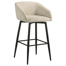 Load image into Gallery viewer, Coaster Rainer Fabric Upholstered Swivel Bar Chair Cream (Set of 2)