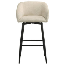 Load image into Gallery viewer, Coaster Rainer Fabric Upholstered Swivel Bar Chair Cream (Set of 2)