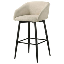 Load image into Gallery viewer, Coaster Rainer Fabric Upholstered Swivel Bar Chair Cream (Set of 2)