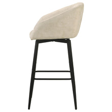 Load image into Gallery viewer, Coaster Rainer Fabric Upholstered Swivel Bar Chair Cream (Set of 2)