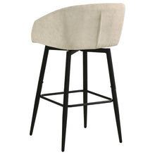 Load image into Gallery viewer, Coaster Rainer Fabric Upholstered Swivel Bar Chair Cream (Set of 2)