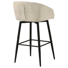 Load image into Gallery viewer, Coaster Rainer Fabric Upholstered Swivel Bar Chair Cream (Set of 2)