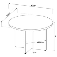 Load image into Gallery viewer, Coaster Jamestown Round 47-inch Composite Wood Dining Table Mango