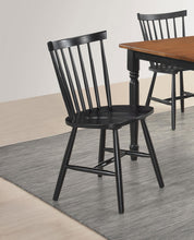 Load image into Gallery viewer, Coaster Hollyoak Windsor Wood Dining Side Chair Black (Set of 2)
