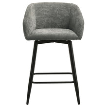 Load image into Gallery viewer, Coaster Rainer Fabric Upholstered Swivel Counter Height Chair Charcoal (Set of 2)