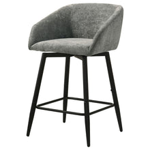 Load image into Gallery viewer, Coaster Rainer Fabric Upholstered Swivel Counter Height Chair Charcoal (Set of 2)