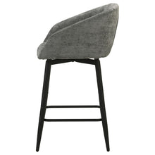 Load image into Gallery viewer, Coaster Rainer Fabric Upholstered Swivel Counter Height Chair Charcoal (Set of 2)