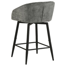Load image into Gallery viewer, Coaster Rainer Fabric Upholstered Swivel Counter Height Chair Charcoal (Set of 2)