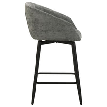 Load image into Gallery viewer, Coaster Rainer Fabric Upholstered Swivel Counter Height Chair Charcoal (Set of 2)