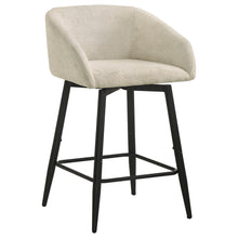 Load image into Gallery viewer, Coaster Rainer Fabric Upholstered Swivel Counter Height Chair Cream (Set of 2)