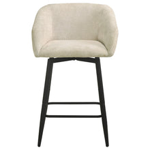 Load image into Gallery viewer, Coaster Rainer Fabric Upholstered Swivel Counter Height Chair Cream (Set of 2)