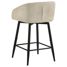 Load image into Gallery viewer, Coaster Rainer Fabric Upholstered Swivel Counter Height Chair Cream (Set of 2)