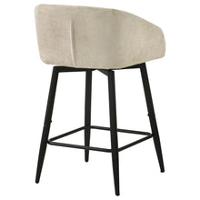 Load image into Gallery viewer, Coaster Rainer Fabric Upholstered Swivel Counter Height Chair Cream (Set of 2)